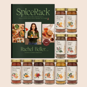 SpiceRack Gift Set: 10 Organic Spice Blends + SpiceRack Book: A Spicy Action Plan with Recipes to Reduce Breast Cancer Risk & Manage Your Weight