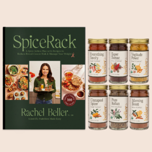 Rachel Beller SpiceRack book plus 6 Organic Spice Blend